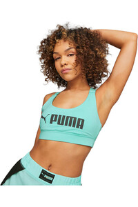 Puma sujetadores deportivos Mid Impact Puma Fit Bra vista frontal