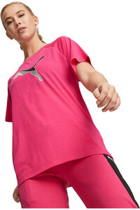 Puma camiseta manga corta mujer EVOSTRIPE Tee vista frontal