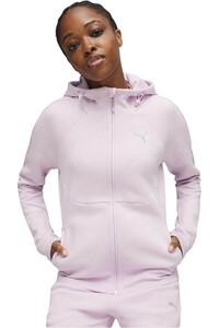 Puma sudadera mujer EVOSTRIPE FZ Hoodie vista frontal