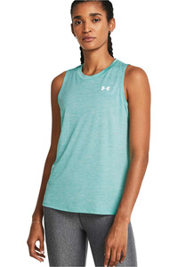 Under Armour camiseta tirantes fitness mujer Tech Tank Twist vista frontal