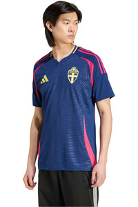 adidas camiseta de fútbol oficiales SUECIA 24 AW JSY vista frontal