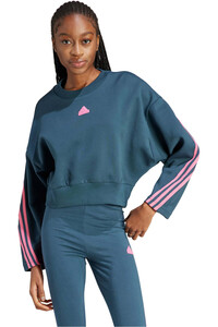 adidas sudadera mujer W FI 3S CREW vista frontal