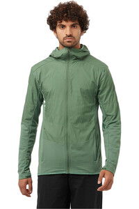 Salomon chaqueta outdoor hombre OUTLINE AS HYBRID MID M vista frontal