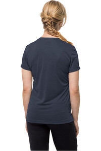 Jack Wolfskin camiseta montaña manga corta mujer CROSSTRAIL T WOMEN vista trasera