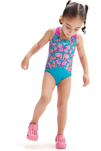 Speedo bañador natación bebe Girls Digital Printed Swimsuit vista frontal