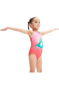 Speedo bañador natación bebe Girls Digital Printed Swimsuit vista frontal