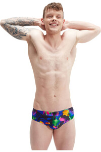 Speedo bañador natación hombre 8cm Allover Brief vista frontal