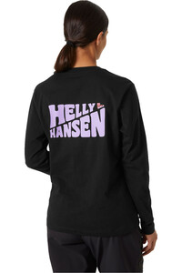 Helly Hansen camiseta montaña manga larga hombre F2F W ORGANIC COTTON LS TEE vista trasera