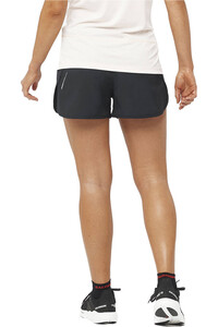 Salomon pantalones cortos trail running mujer CROSS 3'' SHORT W vista trasera