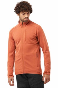 Salomon forro polar hombre ESSENTIAL LTWARM FZ M vista frontal