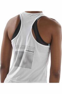 Salomon camiseta tirantes running CROSS RUN TANK GFX W vista detalle