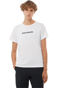 Salomon camiseta montaña manga corta mujer LOGO SS TEE W vista frontal