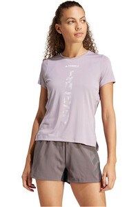 adidas camiseta entrenamiento manga corta mujer AGR SHIRT W vista frontal