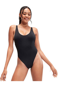 Speedo bañador natación mujer Solid Convertible 1 Piece vista frontal