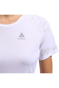 Odlo camiseta entrenamiento manga corta mujer T-shirt crew neck s/s ESSENTIAL PRINT vista detalle