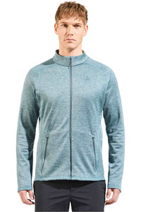 Odlo forro polar hombre Mid layer full zip TENCIA vista frontal