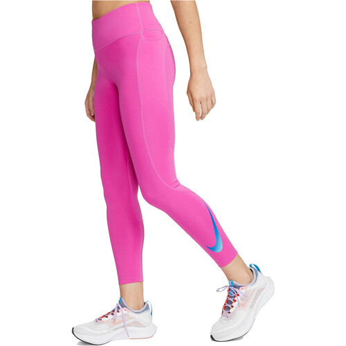 Nike Dri-fit Fast 7/8 Tight rosa malla larga running mujer