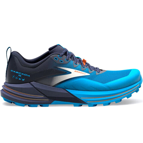 Brooks Cascadia 16 azul zapatillas trail running hombre