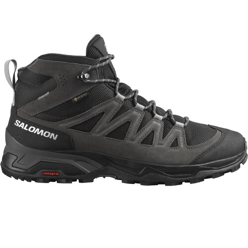 Salomon X Ward Leather Mid Gore-tex gris botas trekking hombre