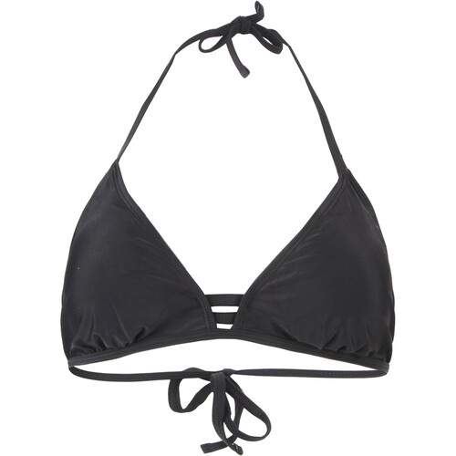 Top triángulo bikini negro Solid Seafor