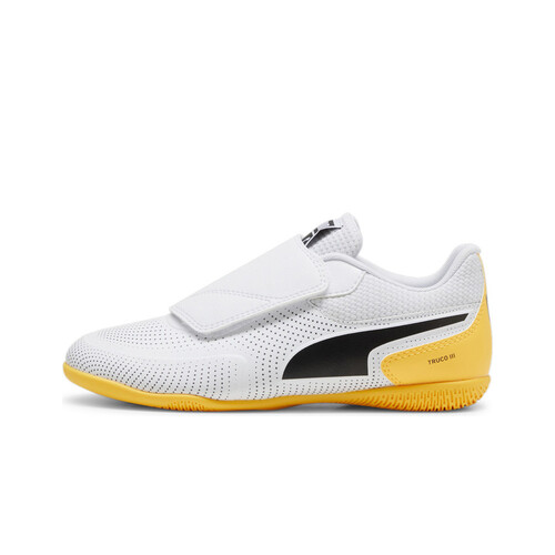 Zapatillas velcro fútbol sala infantil Puma TRUCO III V JR blanco