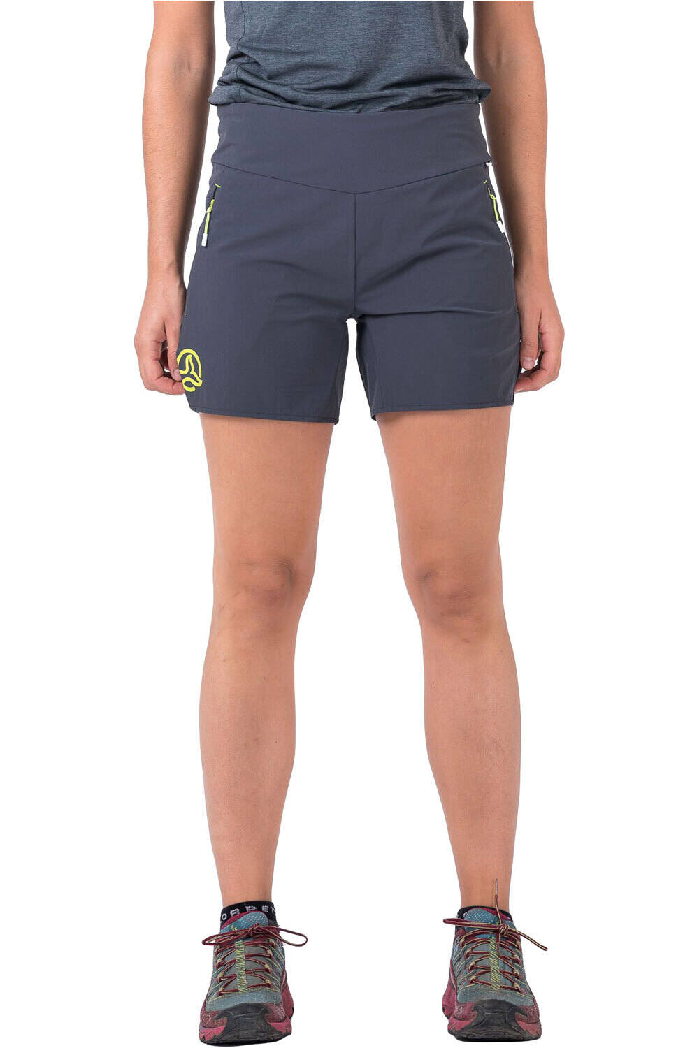 Outrun pantalón corto montaña mujer Gris (M)