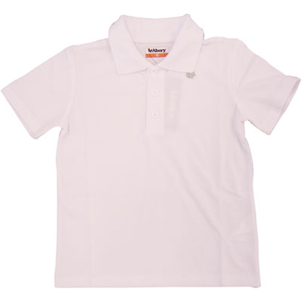 Abery polo niño K-H-POL J WHITE vista frontal