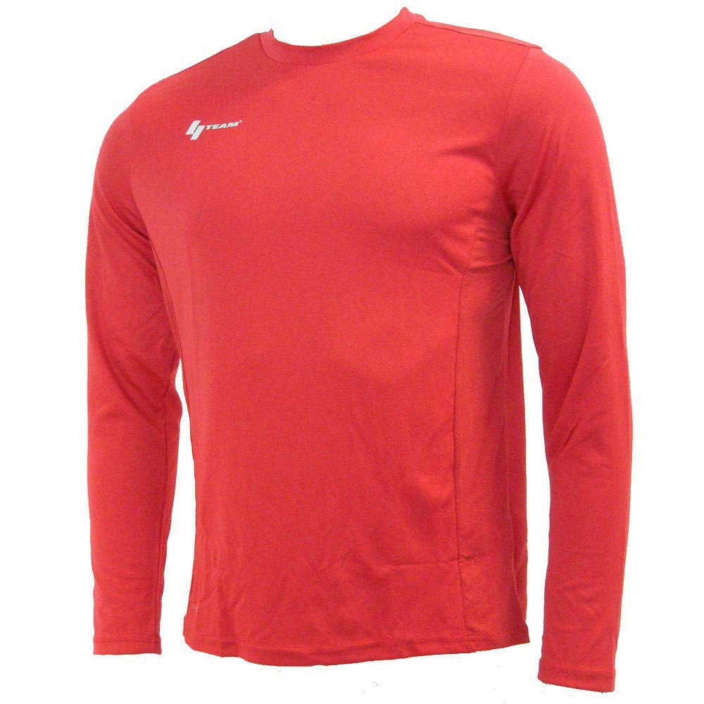 4team camisetas fútbol manga larga T-IBRA RED vista frontal