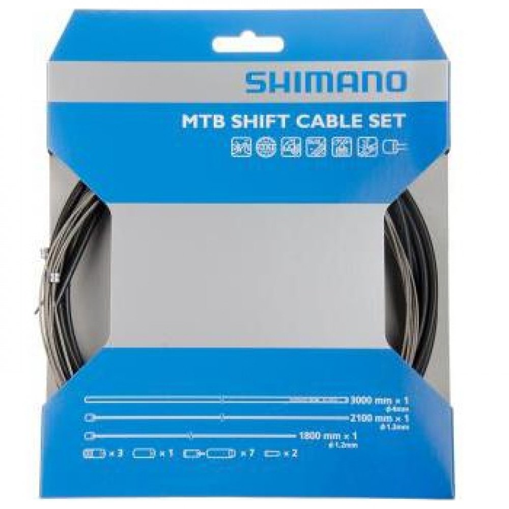 Shimano cableado y tope funda ciclismo CABLE CAMBIO/FUNDA/TOPES MTB SP41 INOX.N vista frontal