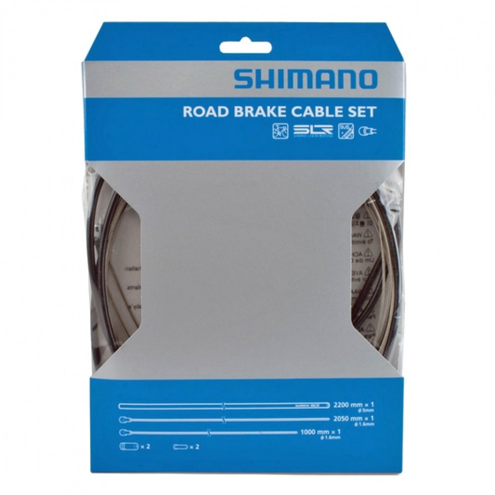 Shimano cable freno/funda/topes ctra negro cableado bicicleta carretera