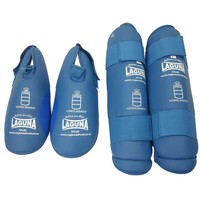 Laguna espinilleras artes marciales ESPINILLERA HOMOLOG. COMPE AZUL vista frontal