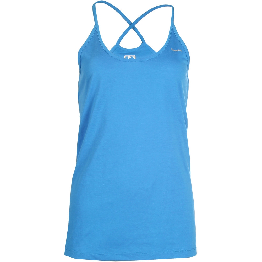 Step&Go camiseta tirantes fitness mujer T-ISLA BRILLIANT BLUE vista frontal