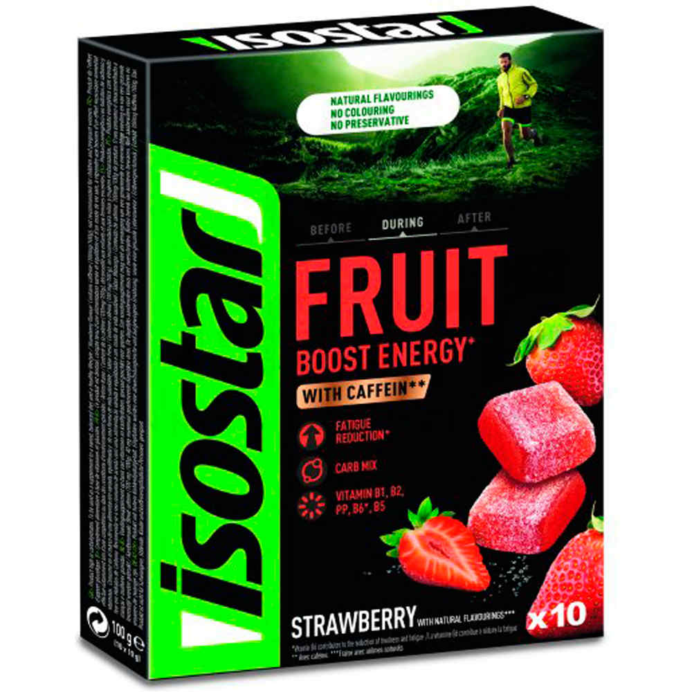 Isostar energía instantánea FRUIT BOOST FRESA vista frontal