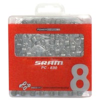 Sram cadena bicicleta CADENA 830 114ES. P.LINK SILVER 8V vista frontal