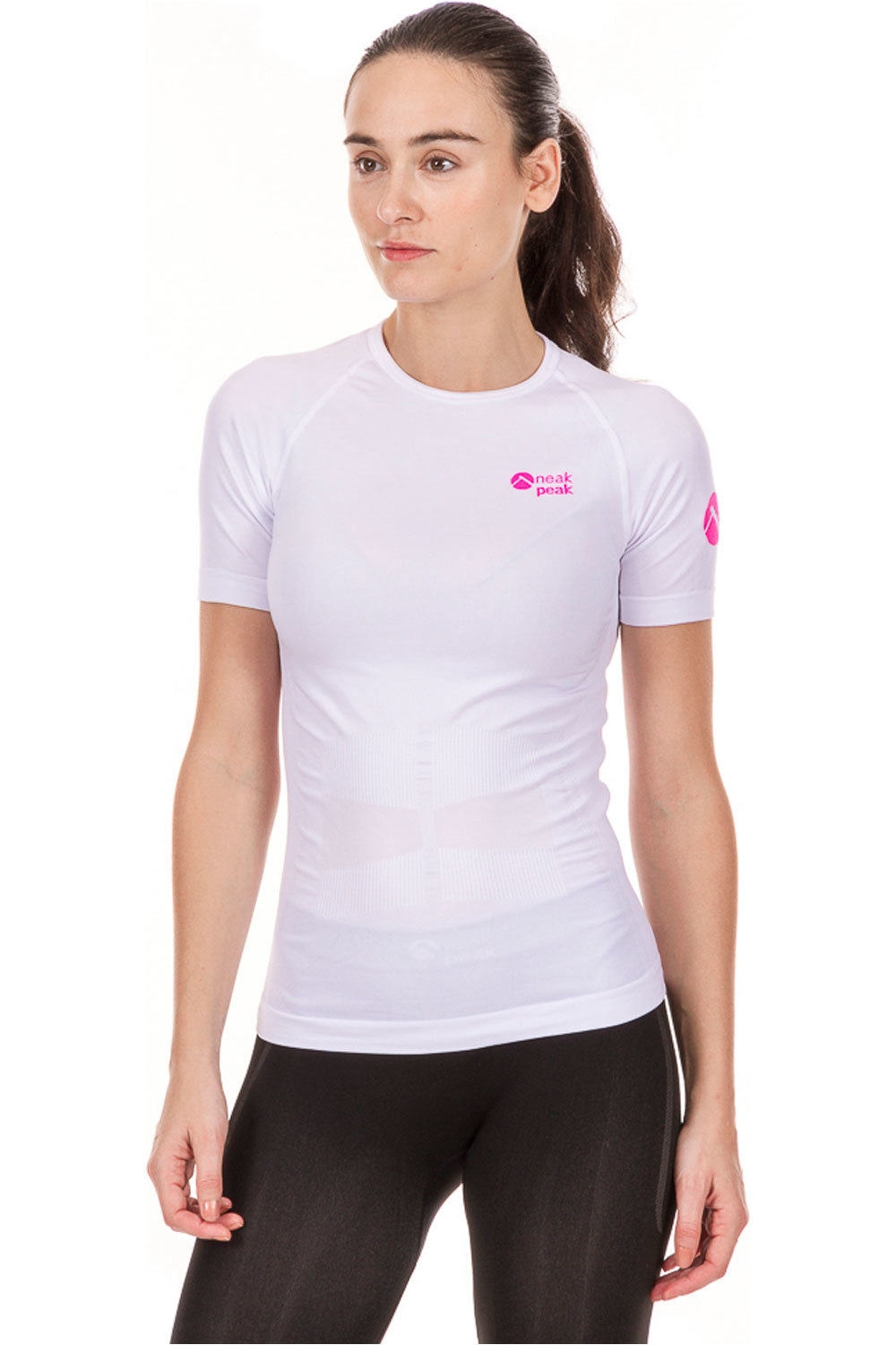 Neak Peak camiseta térmica manga corta mujer CTA M/C MUJER TEC WHITE vista frontal