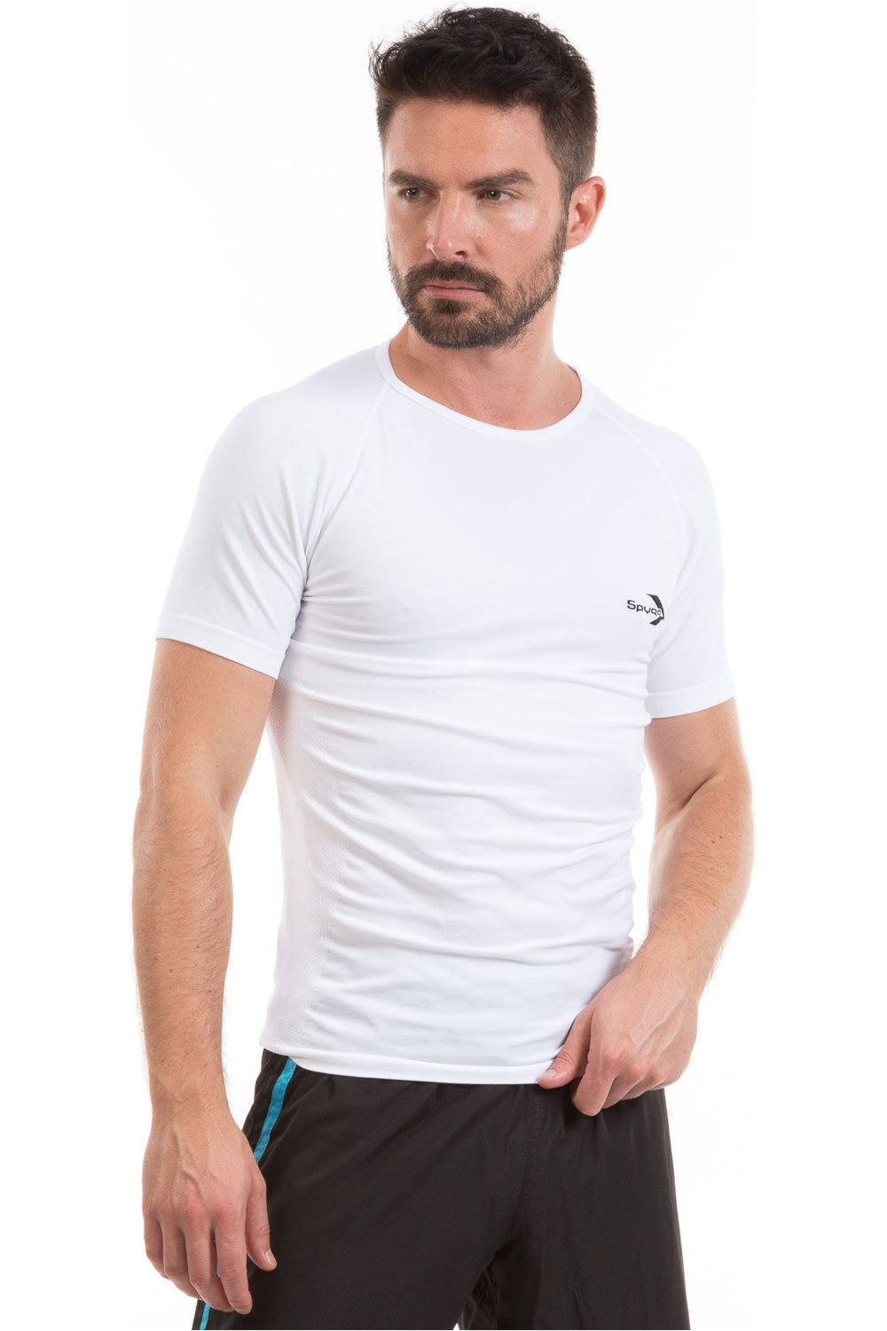 Spyro camiseta térmica manga corta hombre CTA M/C SR WHITE vista frontal