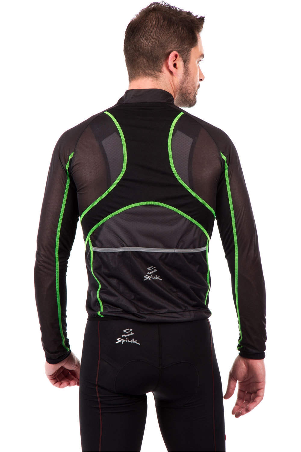 Spiuk cortavientos ciclismo hombre CHAQUETA VERANO TEAM HOMBRE 2014 NEGRO vista trasera