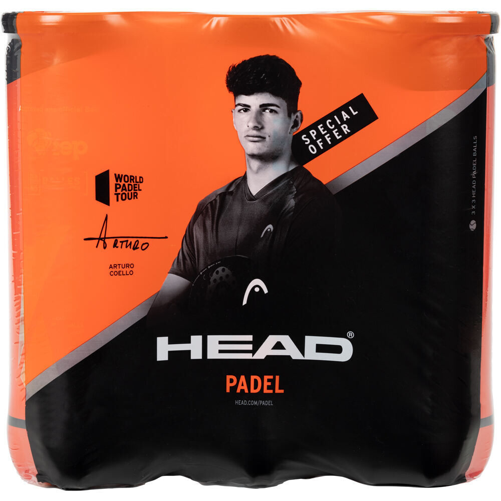 Head pelotas pádel TRIPACK X3 SANYO CMP vista frontal