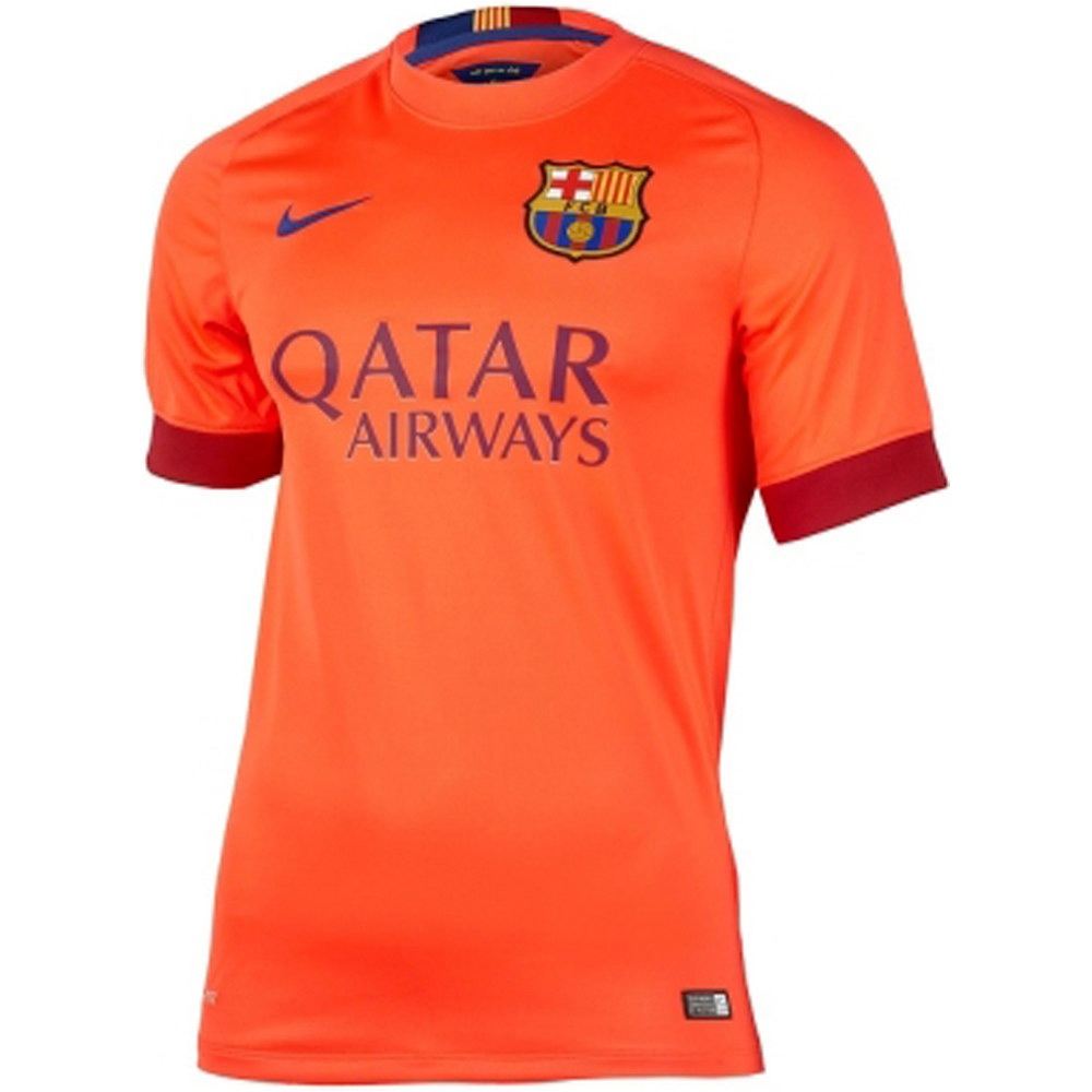 Nike camiseta de fútbol oficiales FCB15 SS AWAY STADIUM JSY vista frontal