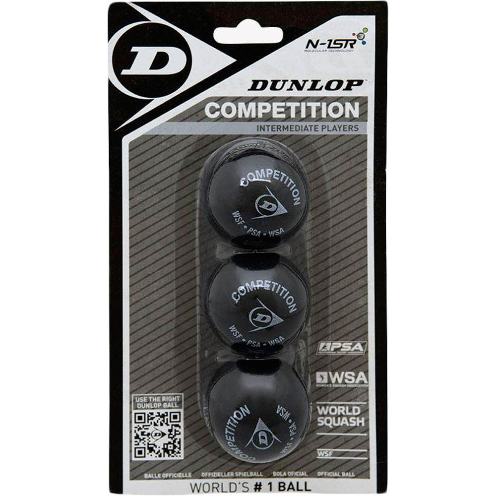Dunlop competition x3 pelotas squash
