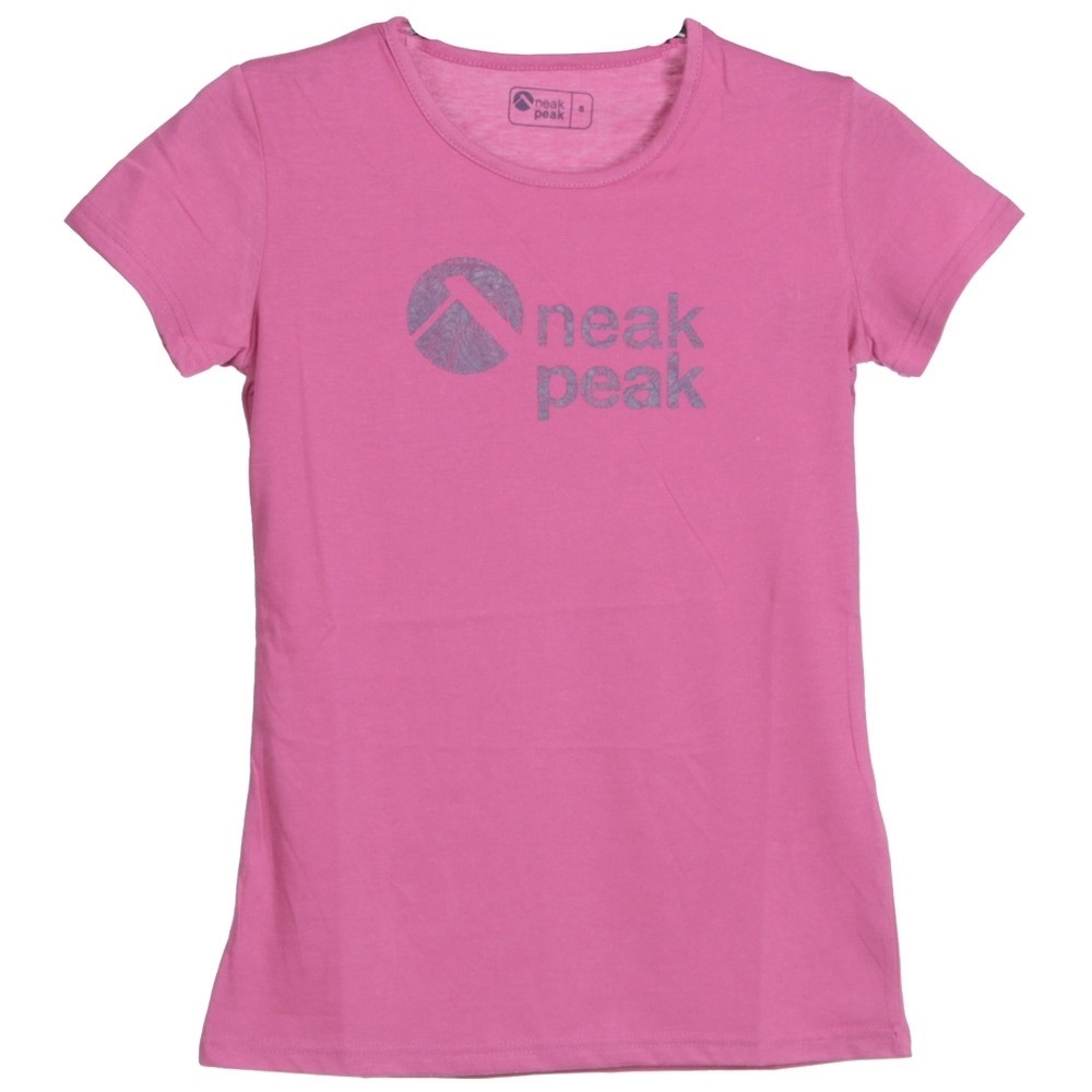 Neak Peak camiseta montaña manga corta mujer T-SASHA RASPBERRY ROSE vista frontal