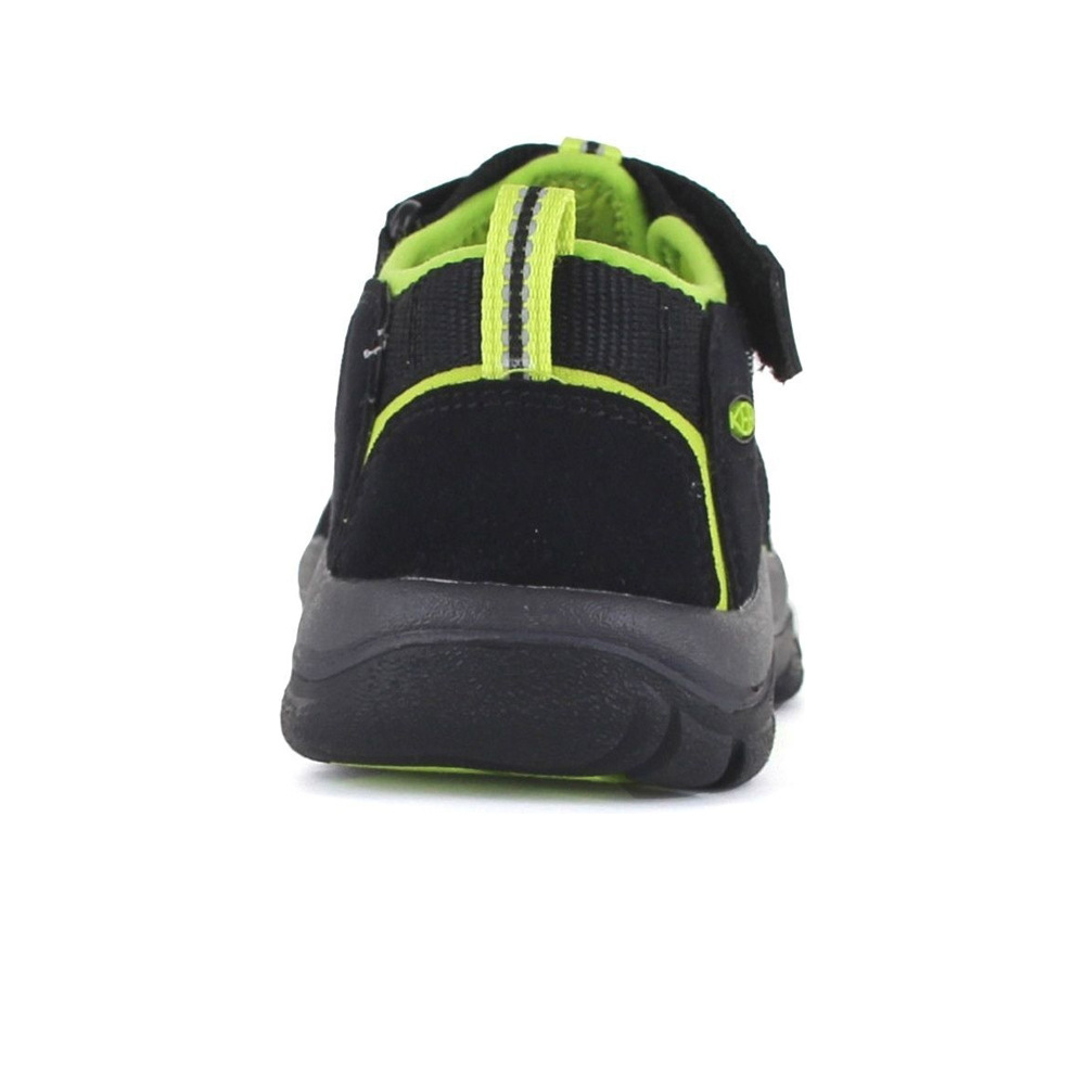 Keen sandalias trekking niño NEWPORT H2 BLACK/LIME GREEN vista trasera