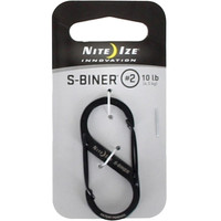 Nite Ize varios montaña Metal S-Biner 2 - Mosquetn. Metal neg 4 vista frontal