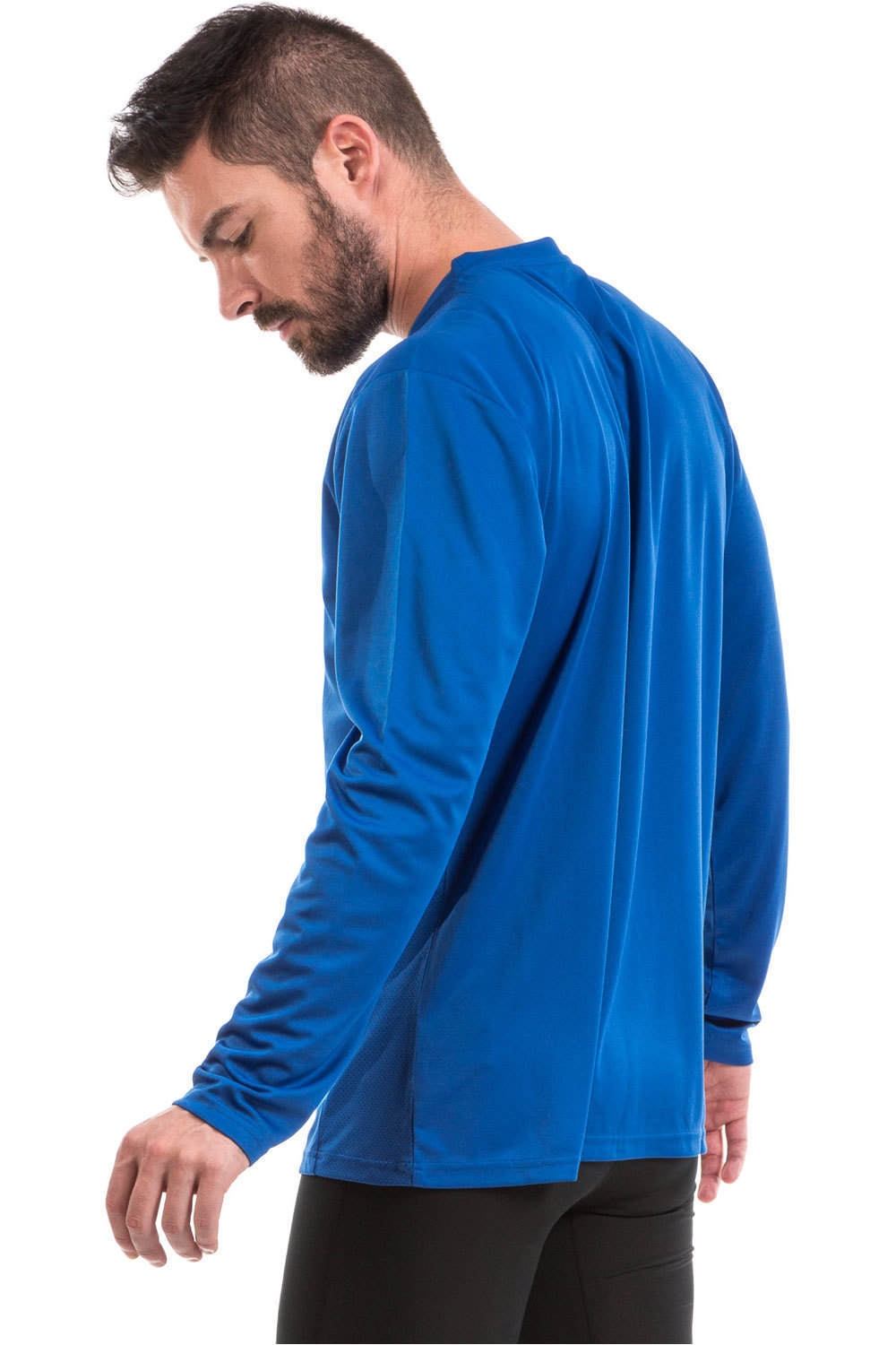 4team camisetas fútbol manga larga T-IBRA OLYMPIA BLUE vista trasera
