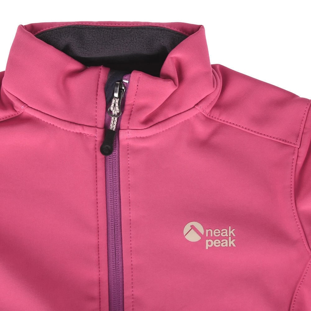 Neak Peak chaqueta softshell niño K-B-YERBARA RAPSBERRY ROSE vista detalle