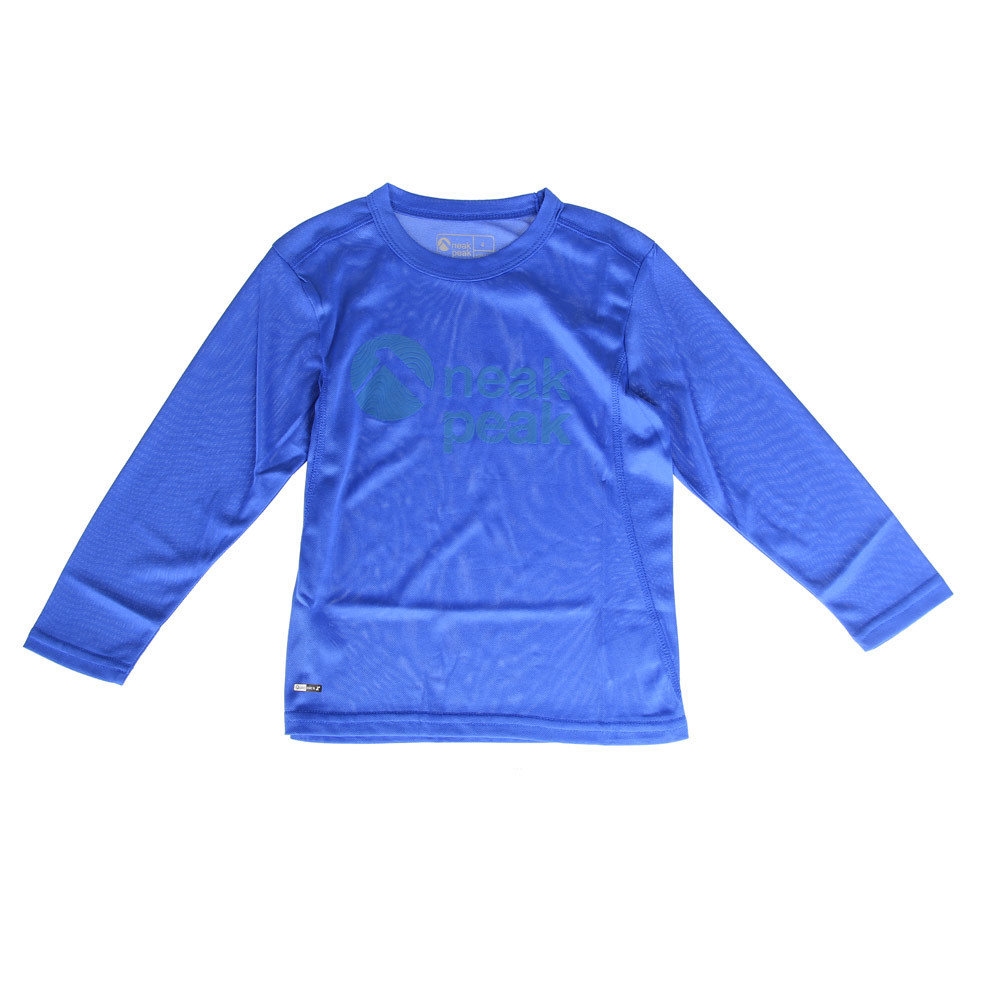 Neak Peak camiseta montaña manga larga niño K-T-CARLIBE  SHINY BLUE vista frontal