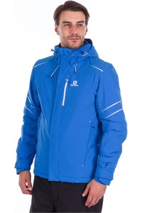 Salomon chaqueta esquí hombre ICESTORM BLUE vista frontal