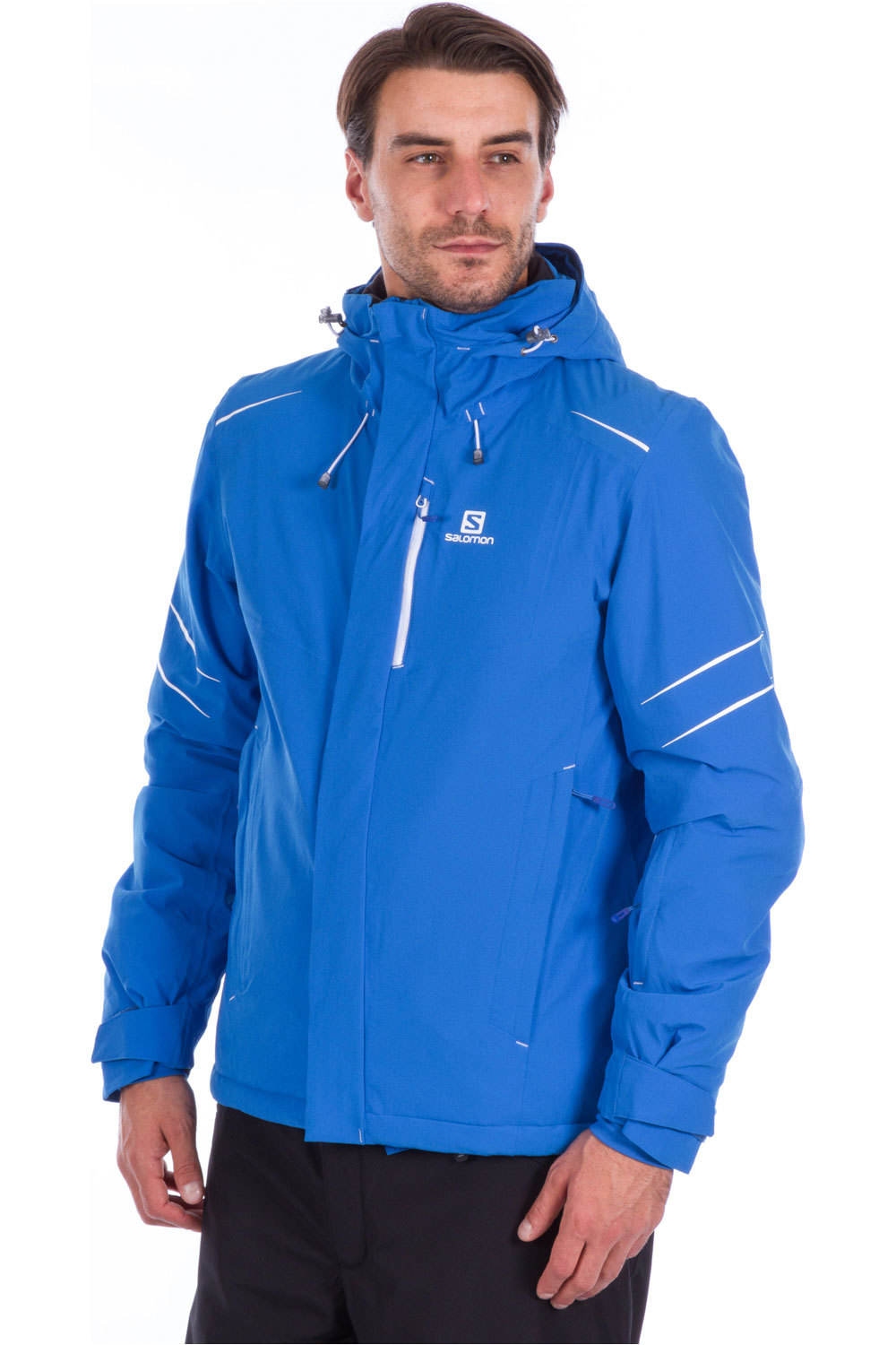 Salomon chaqueta esquí hombre ICESTORM BLUE vista frontal