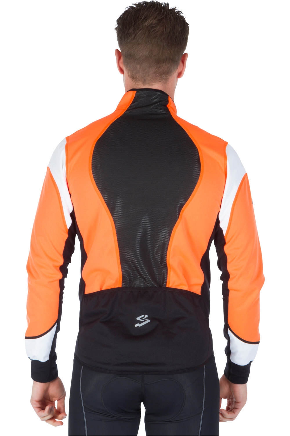 Spiuk cortavientos ciclismo hombre CHAQUETA RACE HOMBRE 2015 NARANJA vista trasera