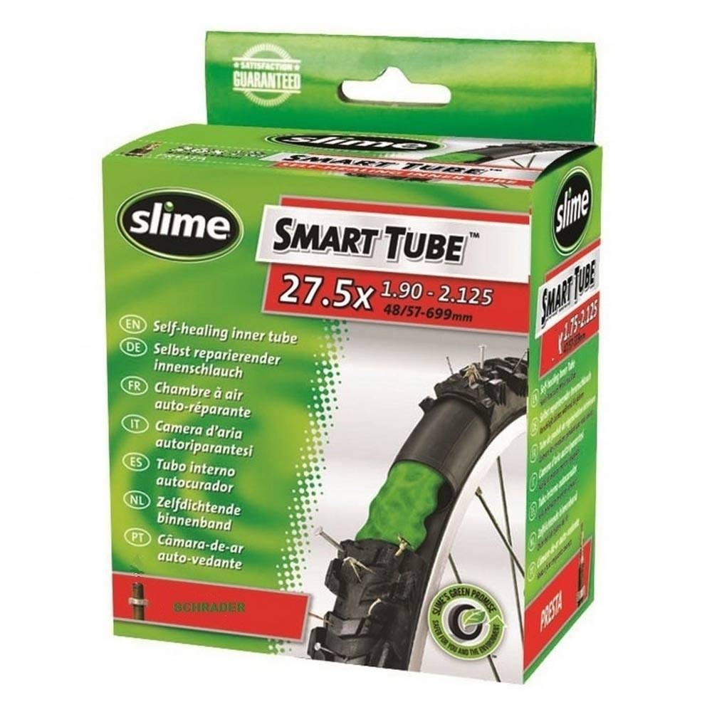 Slime cámara bicicleta mtb ANTIPINCHAZOS 27.5 V.SCHRADER 48mm vista frontal